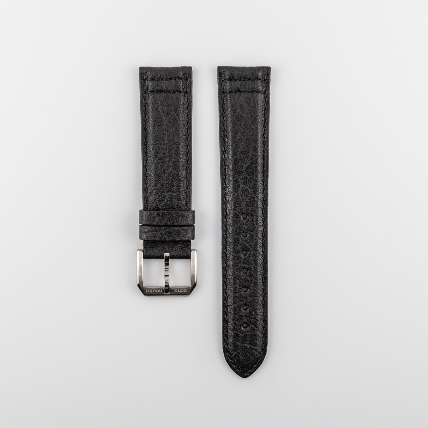 Black water buffalo leather strap | Made in Italy | echo/neutra